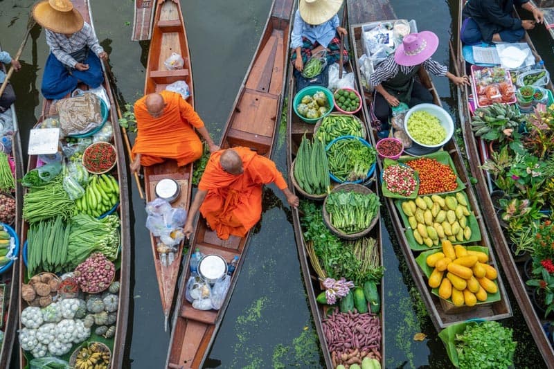 Floating market in Bangkok, Thailand