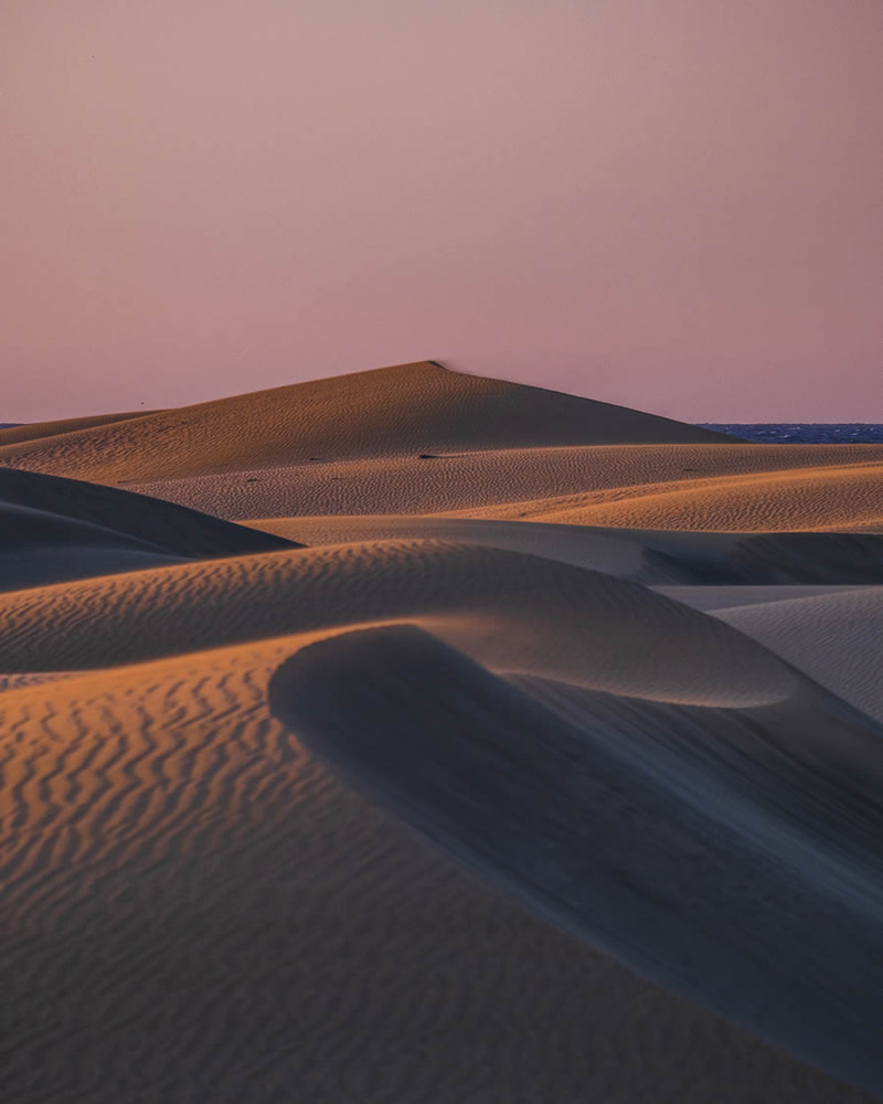 A view of the sand dunes of Spain