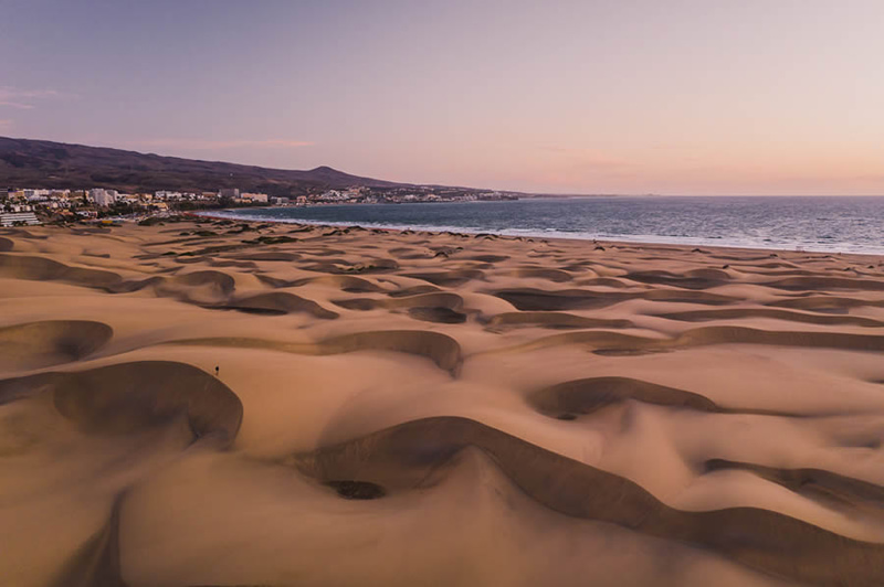 Spanish sand dunes by the beach