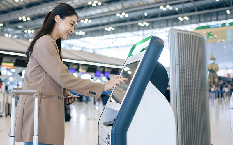 Female tourist on a trip