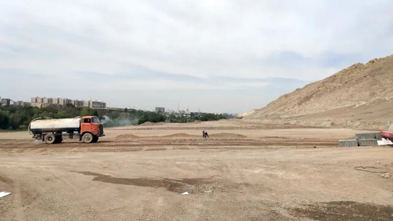 Destruction of the ancient cemetery below