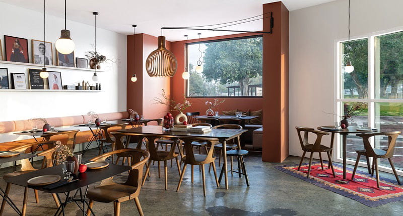 Interior of 21 Grams restaurant in Dubai, photo source: Nordic Home Worx website, photographer: unknown