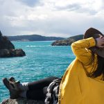 Female tourist on the beach