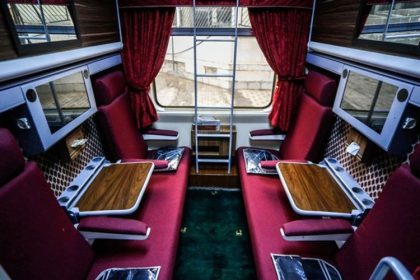 5-star train compartment of the life of Raja; Photo source: mojnews.com. Photographer: Unknown