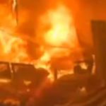 Terrible apocalyptic images of Palestinian refugees being burned alive