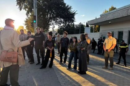 The establishment of the first anti-Zionist gathering of Georgians in front of the American embassy