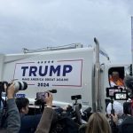 Trump answered Biden from inside the garbage truck
