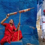 Bangles sold by an Indian woman
