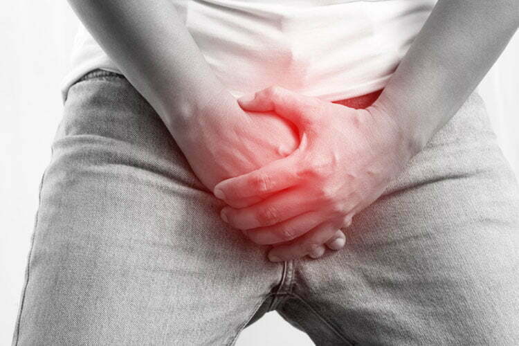 What is the sign of loose testicles?