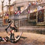 A painting of a victorious gladiator on the battlefield; Photo source: history.com, photographer: unknown