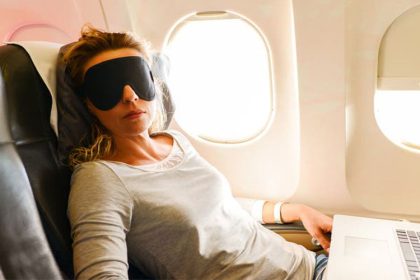 Use a sleep mask in flight