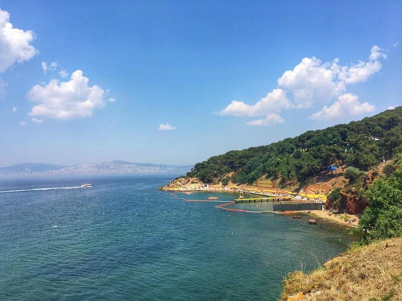 Boating on Degirman Borno beach in Istanbul
