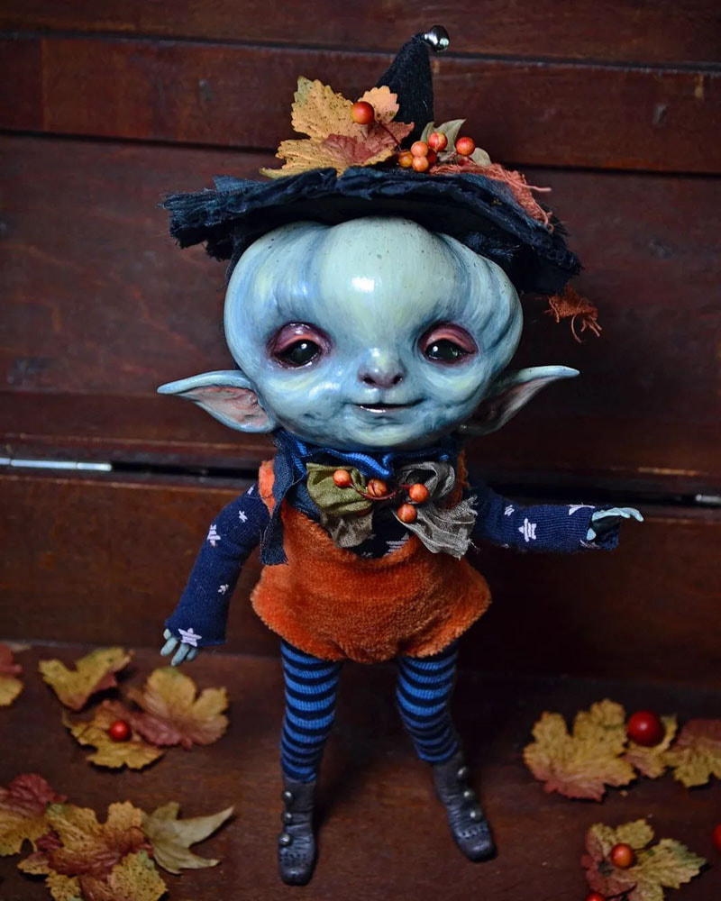 Halloween doll with white face