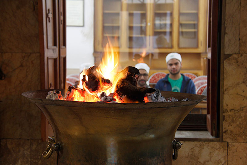 Fire of Azargan ceremony in the temple