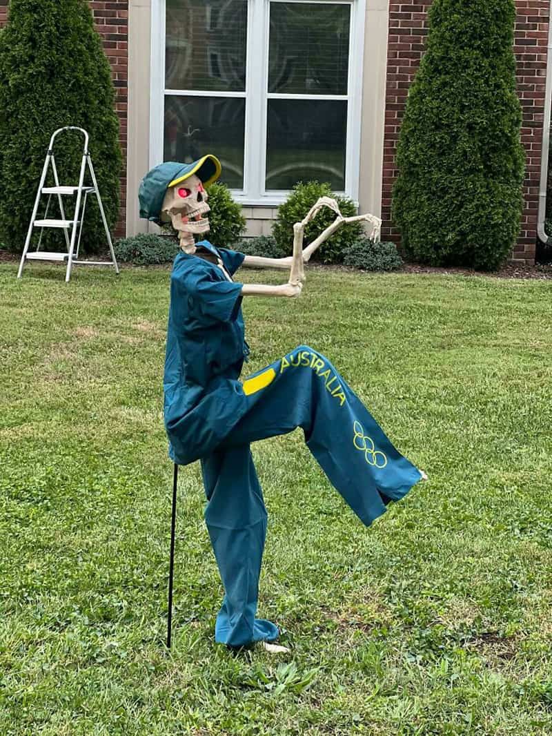 Halloween skeleton athlete