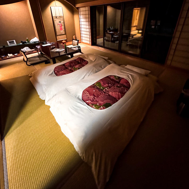 Double room at Nishiyama Onsen Kyonkan Hotel, Japan; Photo Source: Skies & Suites, Photographer: Unknown