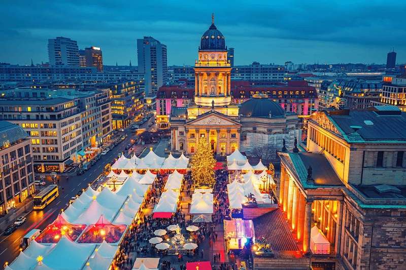 Berlin's local markets at Christmas; Photo source Trainline website. Unknown photographer
