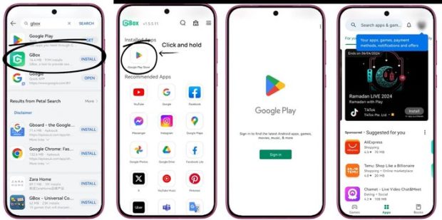 Direct installation of Google services on Huawei Pura 70