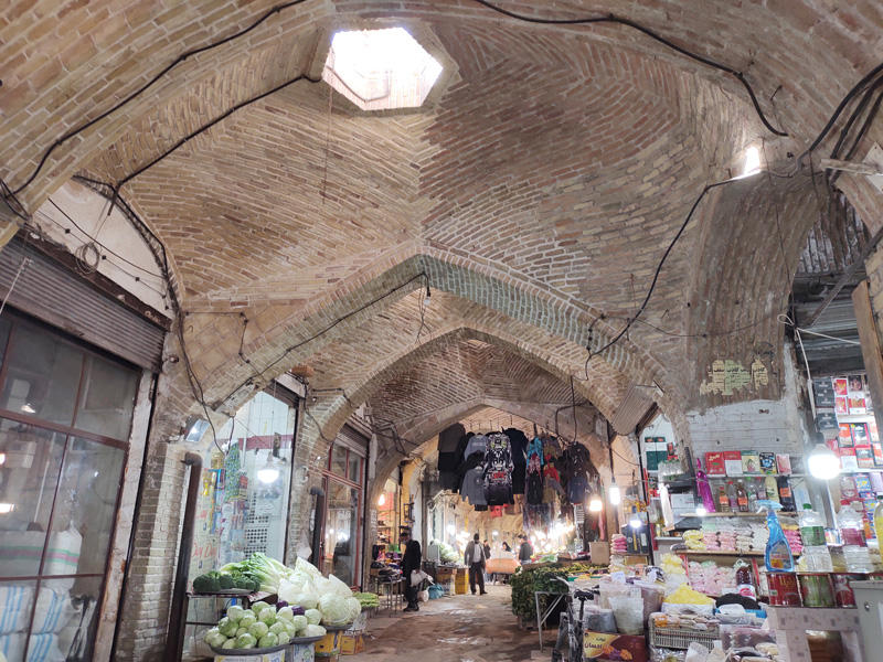Market stalls in Zanjan market
