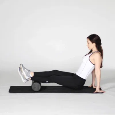 Calf exercise with femurroller