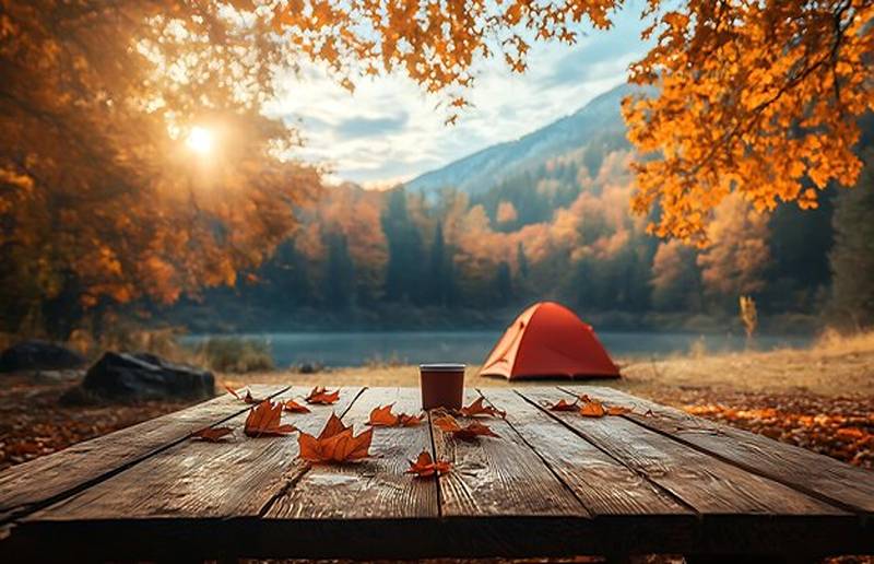 Camping with tents in autumn, photo source: freepik, photographer: unknown