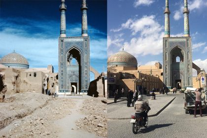 Changing the face of Yazd Jame Mosque Street