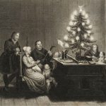 old painting of Christmas tree; Photo source: recollections; Name of the photographer: unknown