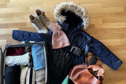 packing for winter travel; Photo source olliechinny.com website. Unknown photographer