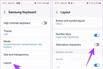 Removing symbols and icons from the Samsung keyboard