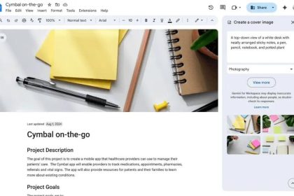Image generation with artificial intelligence in Google Docs