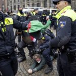 The Dutch police attacked the gathering of supporters of Palestine in Amsterdam
