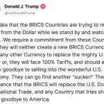 Trump threatened the BRICS group