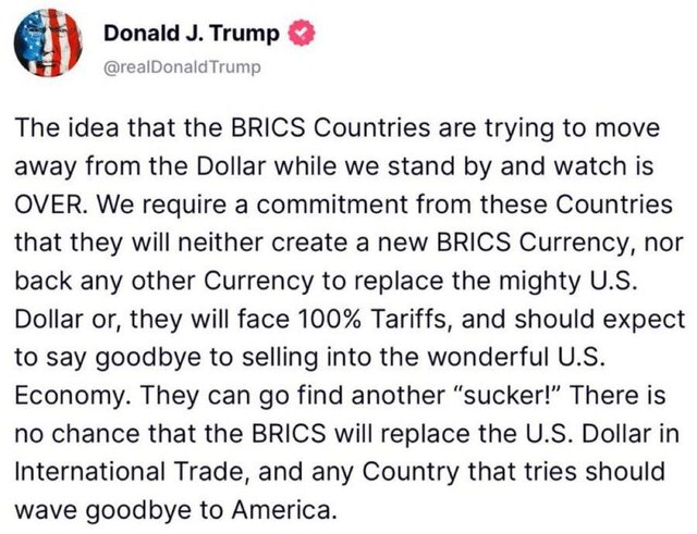 Trump threatened the BRICS group
