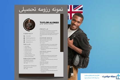 Example of an English academic resume