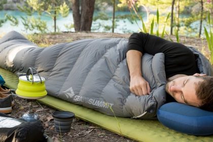 Use of sleeping bags and nature tourism equipment; Photo source: Sea to Summit UK website. Photographer: Unknown