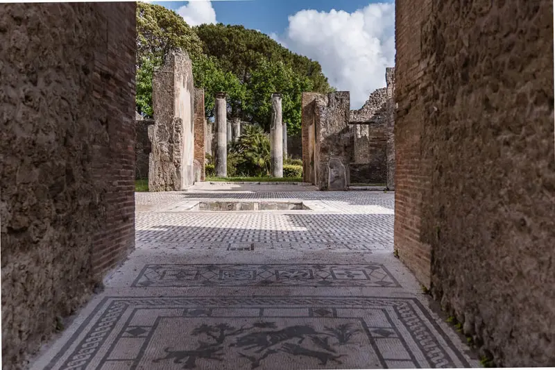 Entrance of an aristocratic house in Pompeii