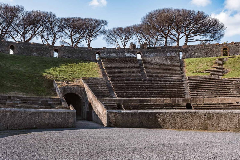 The open space of the Pompeii amphitheater
