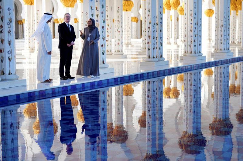British Prime Minister's visit to Sheikh Zayed Grand Mosque in Abu Dhabi; Source: theguardian; Photographer: Kirsty Wigglesworth
