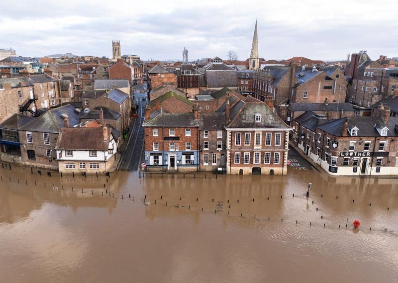 Flooding of River Ouse, England, after storm Dara (); Source: theguardian; Photographer: Danny Lawson