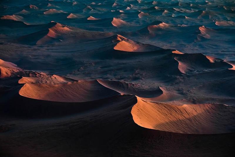 Fine textures of sand in the Namib desert
