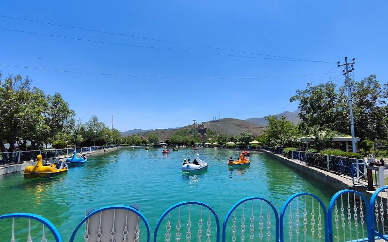 The lake of Abbas Abad Hamadan tourist resort complex, photo source: Google Map, photographer: Omid Toosi