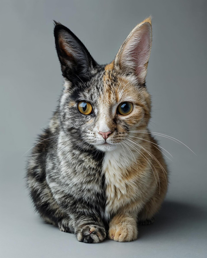 Combination of cat and rabbit