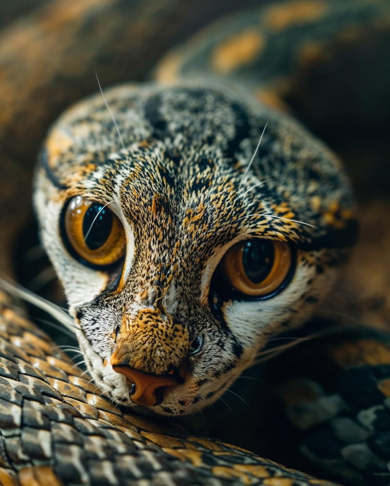 Mari with the face of a cat