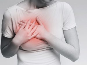 Treatment of left breast and armpit pain in women