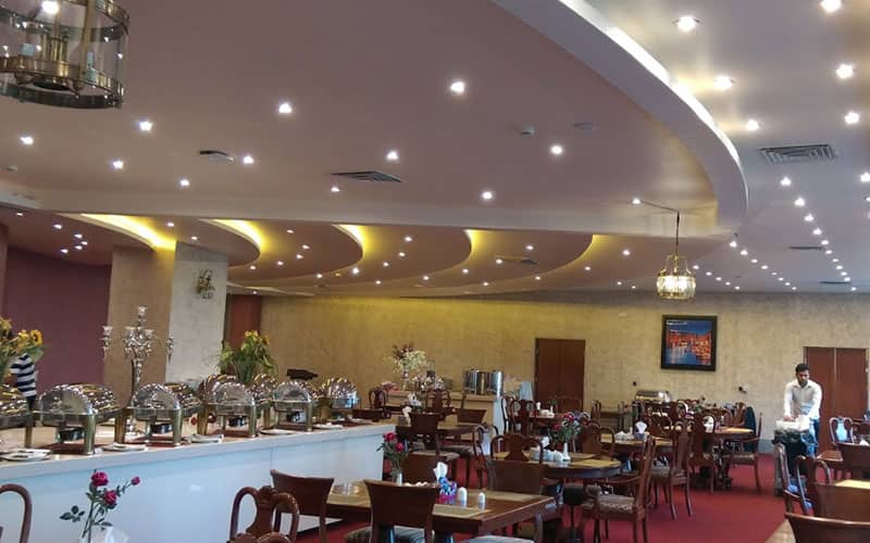 The interior of Iran Kish Hotel restaurant