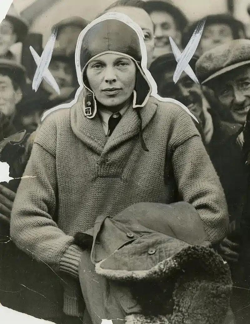 Amelia Earhart, American pioneer pilot in 1928; Photographer: Amelia Earhart