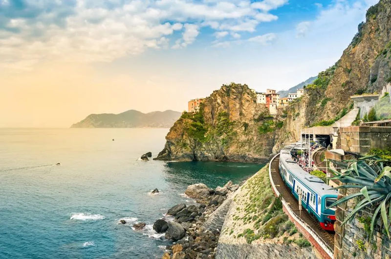 train station in the village of Manarola in Cinco Terre, Italy; Photo Source: Forbes, Photographer: Unknown