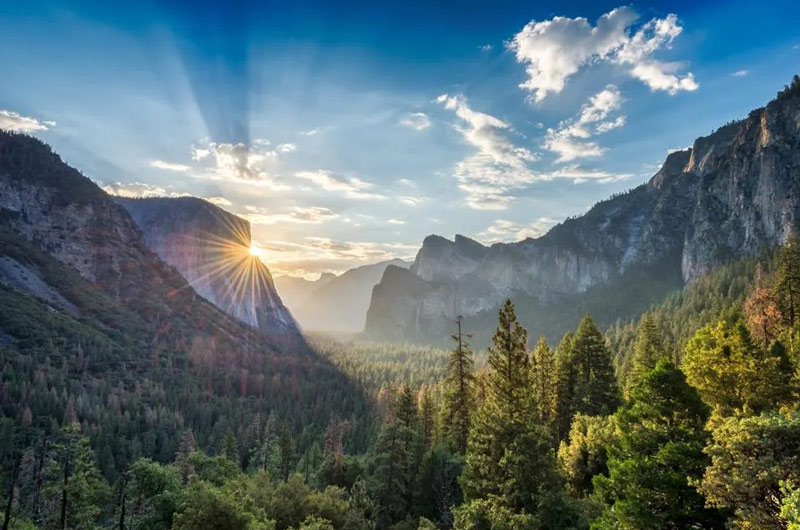 Sunrise in Yosemite National Park, USA; Photo Source: Forbes, Photographer: Unknown