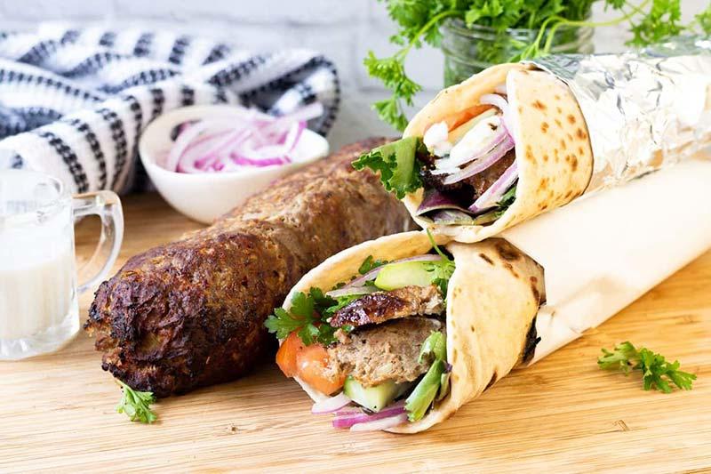 grilled doner sandwich in pita bread; Photo source: Savory Thoughts; Name of the photographer: unknown