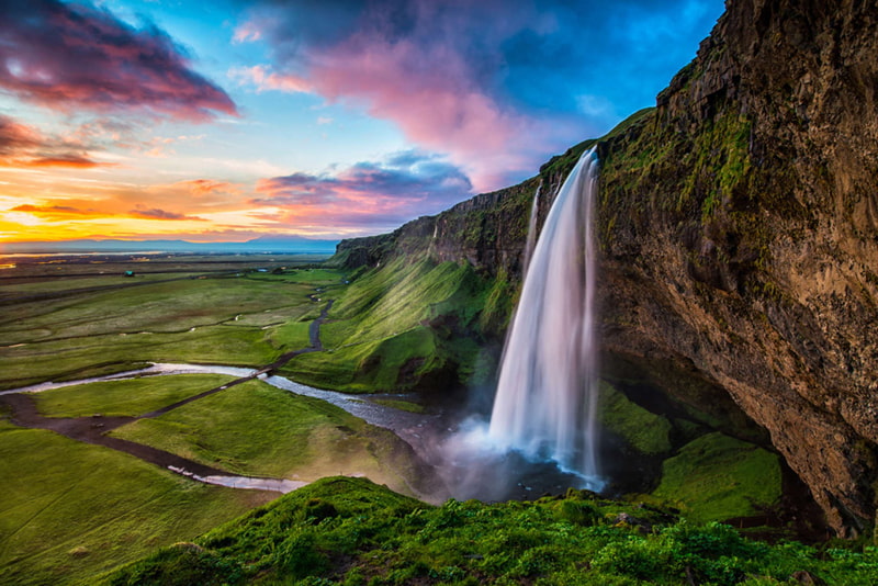 Seljalandsfoss waterfall in Iceland